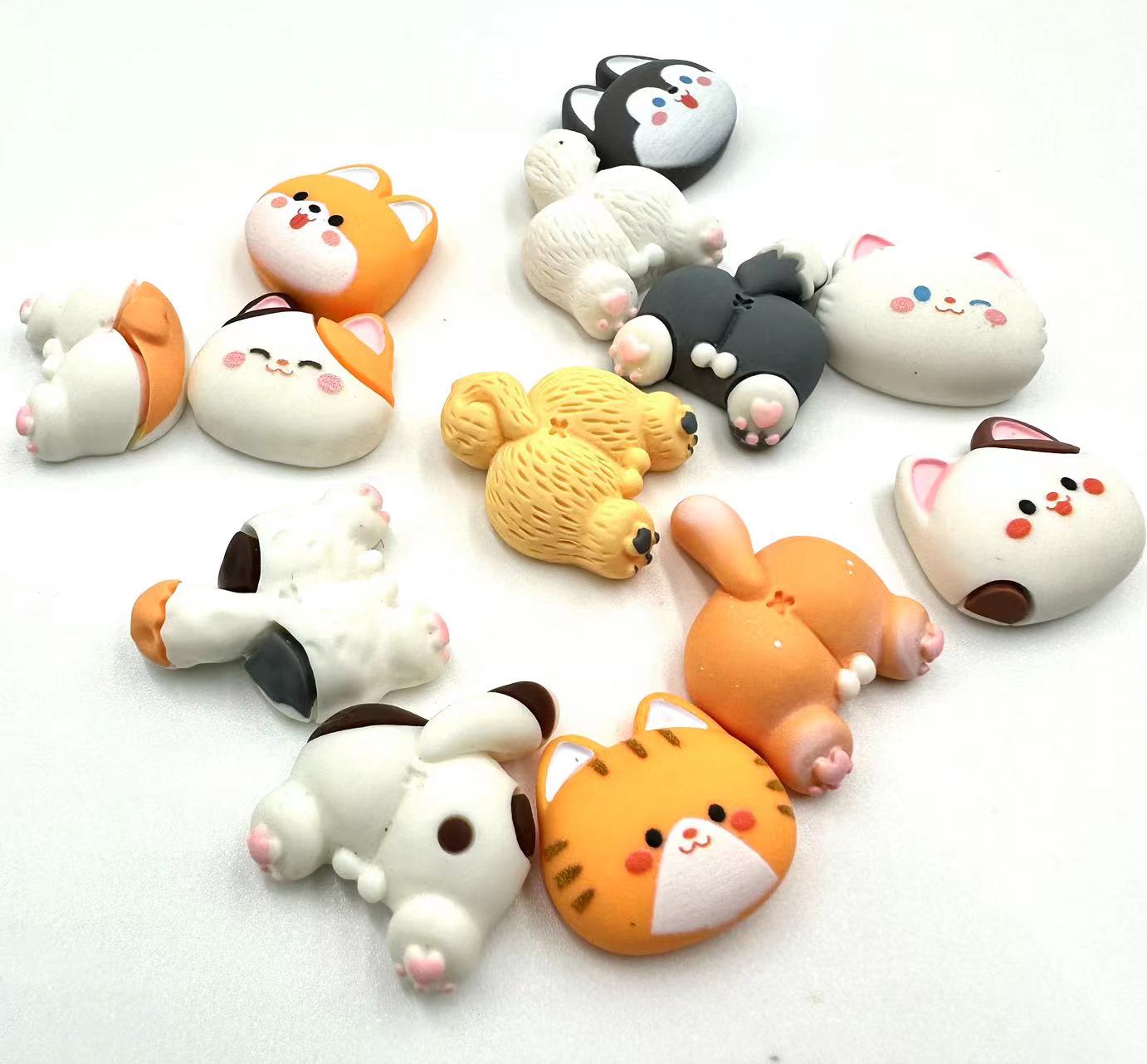 Animal Resin Charms Head and Bottom Sets